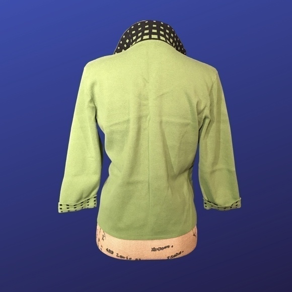 HAMPSHIRE STUDIO Green Black SPRING SUMMER Collared Polo Pullover, Size  XL - Picture 2 of 8